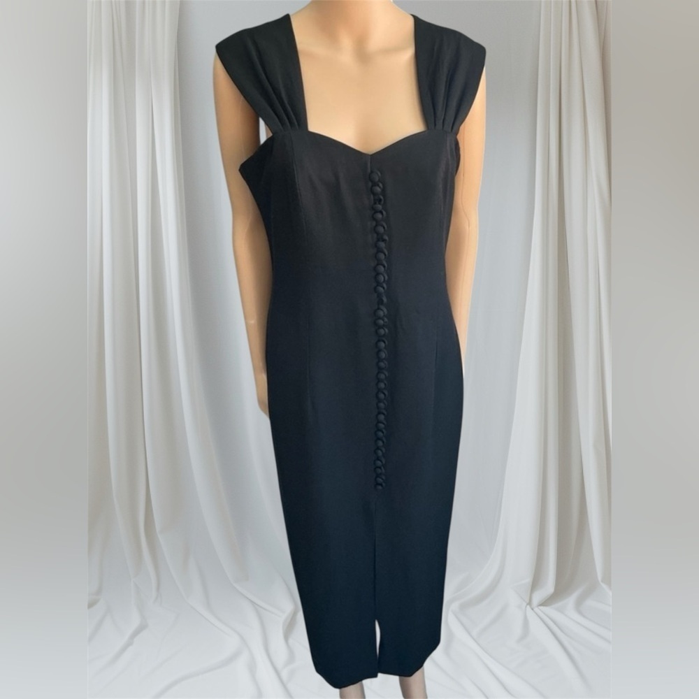 Vintage Night Way Collections Black Strapless Dress Size 10